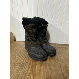 SOREL Kaufman Brown Boots Mens 7 Lined Leather Winter Duck Boot Vintage